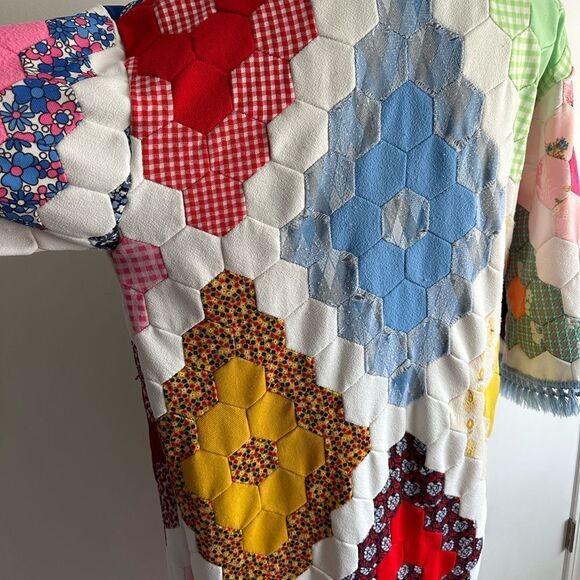 Upcycled Vintage Quilt Duster, One Size - Picture 9 of 13